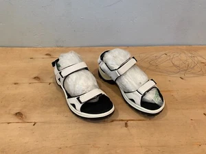NWOT/B Women's Ecco Yucatan 2.0 Sandals , White / Black , EU 41 / US 10 - 10.5 - Picture 1 of 9