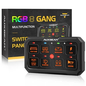 Panel de interruptor de 8 velocidades AUXBEAM RA80 XL RGB CONTROL TELEFÓNICO PARA Can-Am Polaris ATV UTV - Imagen 1 de 12