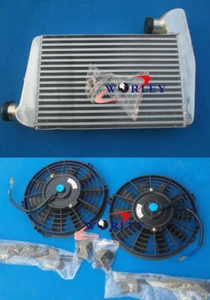 Aluminum INTERCOOLER + Fans For FORD FALCON BA BF XR6 TURBO WITH MOUNTING KITS - Picture 1 of 8