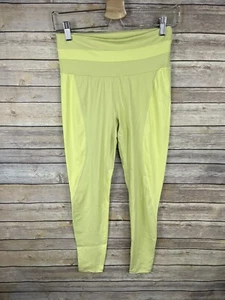 Stradivarius Large NWT Activewear Leggings Yellow Compression Hi Waisted Gym  - Picture 1 of 10