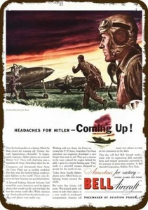 1942 WWII Bell Aircraft P-39 Airacobra Airplane DECORATIVE REPLICA METAL SIGN - Picture 1 of 1