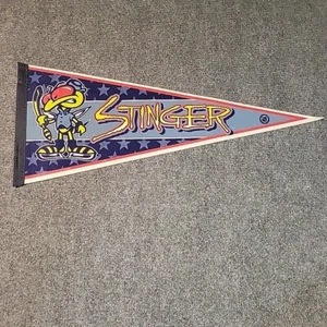 Blue Jackets Pennant Columbus Stinger Mascot Licensed Tag Express Vintage Hockey - Picture 1 of 10