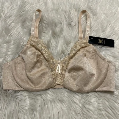 Wacoal 36C Bra Beige Floral Medley Slimline Minimizer 85151 Underwire NEW - Image 1 of 4
