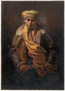 George Weissbort (1928-2013) - 20th Century Oil, Portrait of a Man in a Turban - Picture 1 of 5