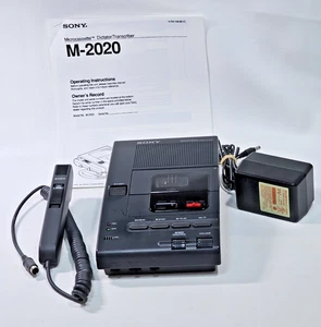 Sony M2020 Microcassette Dictator/Transcriber w/Handheld Microphone & PA - Picture 1 of 12