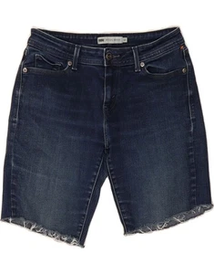 LEVI'S Womens Curvy Denim Shorts US 12 Large W31 Blue Cotton DS68 - Picture 1 of 3