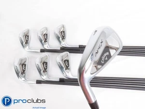 Excellent! Left Handed Callaway '21 Apex 4-PW Irons - Axiom 105 Stiff - 435446 - Picture 1 of 6