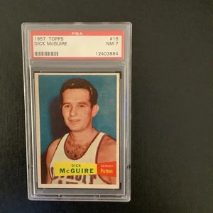 1957 Topps #16 Dick McGuire novato PSA 7 solo 19 calificado superior - Imagen 1 de 1