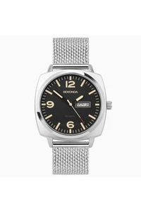 Sekonda Airborne Gents Mesh Bracelet 40mm 5ATM Watch 30101 - Picture 1 of 6