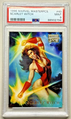 1996 Marvel Masterpieces #40 Scarlet Witch PSA 9 MINT - Image 1 of 2
