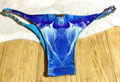 Traje de baño Sauvage Rio Chain parte inferior Lotus Lace multicolor azul descarado talla XS Foto 1 de 3