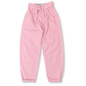 United Colors of Benetton Paperbag Hose Damen 2 Tapered Pants PINK Twee 90s - Bild 1 von 8