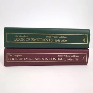 Book of Emigrants 1614 - 1775 and 1661 - 1699 2 Volume Hardcover Book 1990 - Bild 1 von 24