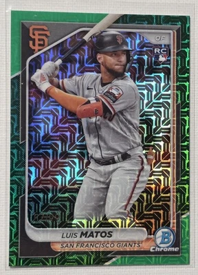2024 Bowman Chrome LUIS MATOS Mega Box Mojo Green Refractor RC #57/99 SF Giants - Image 1 of 4