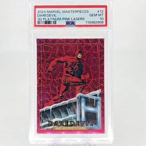 PSA 10 Marvel Card Daredevil 12 Pink Laser /992 Upper Deck Masterpieces [10] - Picture 1 of 6