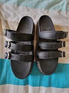 Dr Martens Blaire Slide Black Leather Sandal Size UK 6 Doc Martens Sandals - Picture 1 of 8