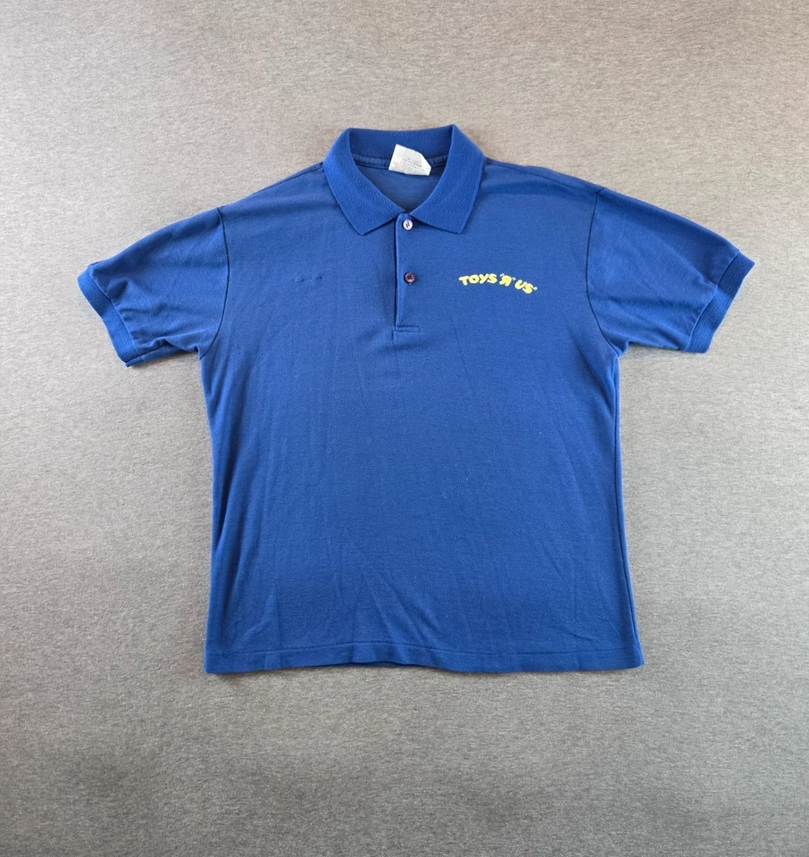 Camisa Vintage Toys R Us Unisex Pequeña Azul Empleado Manga Corta Años 90 Jirafa Foto 1 de 4
