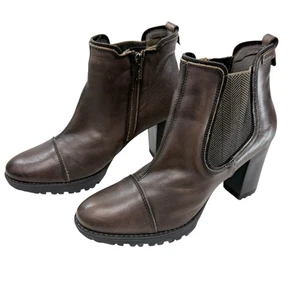 PIKOLINOS Connelly Cognac Leder Chelsea Absatz Stiefel Schuhe Größe 38 US 7,5-8 - Bild 1 von 10