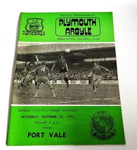 Plymouth Argyle v Port Vale football programme Division 3 27th October 1973 - Picture 1 of 3