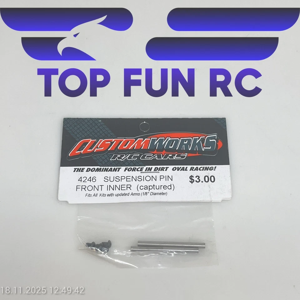 CUSTOM WORKS RC 4246 SUSPENSION PIN FRONT INNER (CAPTURED) FOR ENFORCER 7 1/10 - Image 1 of 1