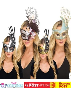 Flowery Eye Luxury Costume Mask Masquerade Carnival Venetian Mardi Gras - Picture 1 of 9