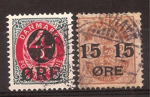 Denmark Sc# 55a-56 Used CV$ 77 gtc7 - Picture 1 of 1