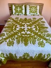 Hawaiian Quilt HANDMADE King/Queen Bedspread + 2 Pillow Shams (Turtle/Pineapple)