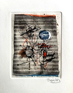 Johnny Friedlaender original signierte Radierung Abstrakte Kunst Abstraktion Surrealismus - Bild 1 von 1