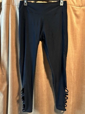 Women's  Workout Leggings Sexy Lace Ankle Skinny Stretch Workout Pants - Image 1 of 4