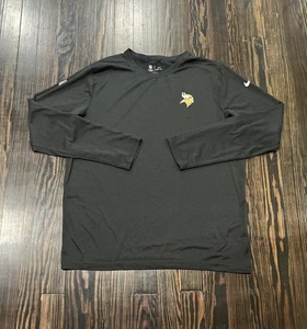Nike Minnesota Vikings Long Sleeve Dri Fit Shirt Men’s Large Black Polyester - Picture 1 of 5