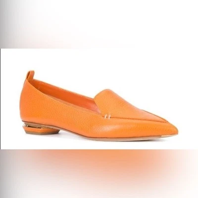 Mocasines Nicholas Kirkwood BEYA Metálicos Cuero Naranja Talla 37 EE. UU. 6 Foto 1 de 4