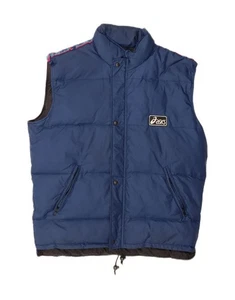 ASICS Mens Padded Gilet UK 40 Large Navy Blue Polyester DW37 - Picture 1 of 6
