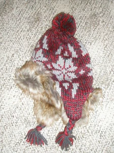 NWT GAP Furry Trapper Pom Pom Hat Boys Girls Sz XS/S - Picture 1 of 2