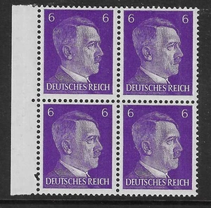 GERMANY - 1941 - THIRD REICH - HITLER 6PF - BLOCK 4V - MNH ** - Picture 1 of 1