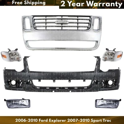 Front Bumper & Grille Assembly For 2006-2010 Ford Explorer 2007-2010 Sport Trac Foto 1 de 4