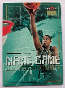 TIM DUNCAN, 2000-01 FLEER PREMIUM NAME GAME INSERT #11 NG - Picture 1 of 2