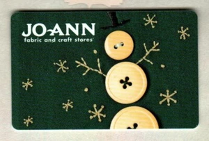 JO-ANN FABRIC AND CRAFT STORES Button Snowman ( 2010 ) Gift Card ( $0 ) - Picture 1 of 2