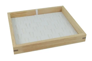 Stackable Natural Wooden Display Tray for 30 Rings with Choice of Colour - Picture 1 of 5