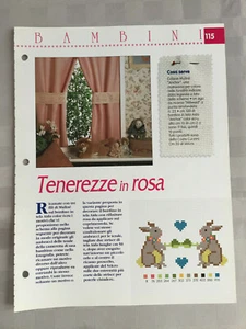 Schema punto croce Bambini Tenerezze inb rosa coniglio avambracci tenda - Imagen 1 de 2