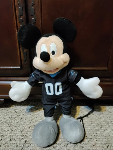 Disney NFL Carolina Panthers Mickey Mouse Stuffed Plush 17” Football Sports Cover