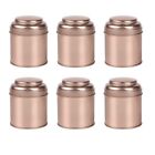 6Pcs Tea Tins Canister with Airtight  Lids, Tin Can Box and Small Round8486