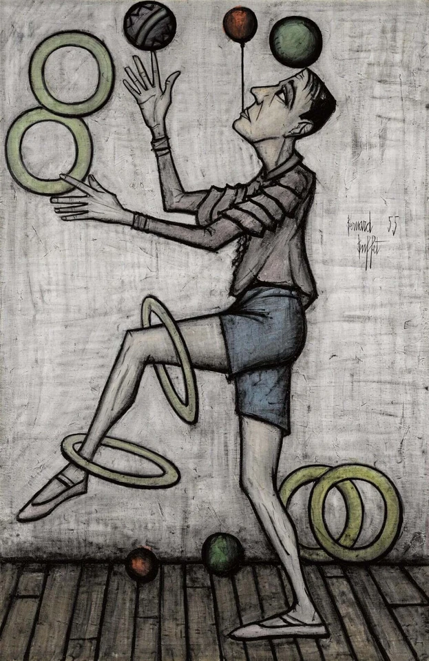 The Circus, The Juggler by Bernard Buffet Quality Print - Frame Me Foto 1 de 2