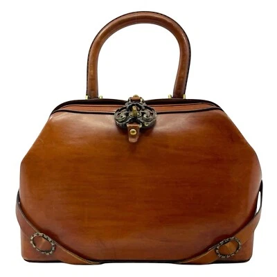 Vintage 60s 70s ZENITH Large Leather Satchel Bag Structured Handbag Doctor RARE - Image 1 of 4