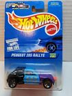 Hot Wheels PEUGEOT 205 RALLYE #507 - Black, Blue, Purple - Orange Base 1997