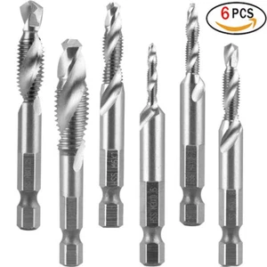 ACENIX? 6pcs/set HSS Hexagon Hex Metric Drill Bit Tap Countersink Screw Thread - Picture 1 of 9