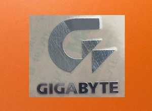 1 Stück Aufkleber für Gigabyte Skylake Silber Chrom Farbe Logo Decal 30mm x 28mm - Bild 1 von 1