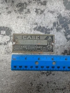 Vintage J I. Case Co. Tractor Implement Machinery Tag Racine, WI - Picture 1 of 1