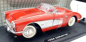 Motor Max 1/18 Scale Diecast 73109 - 1958 Chevrolet Corvette Roadster Red - Picture 1 of 5