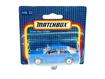 Matchbox Superfast German Christmas Rallye MB22 Blue Saab 9000 Turbo - Image 1 of 4