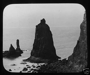Glas Magic Lantern Slide SEA STACK - SKYE UM 1890 SCHOTTLAND  - Bild 1 von 2